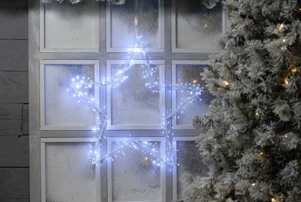 60cm White Starburst Snowflake