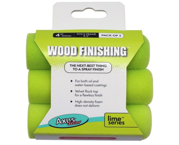 Axus Wood Finishing Roller 3pk