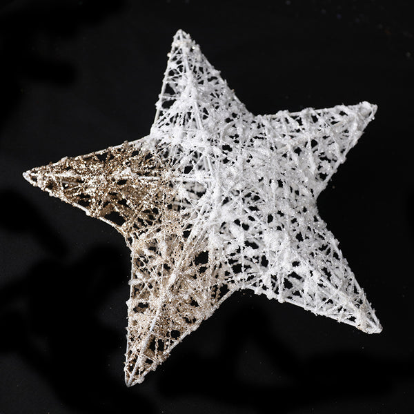 Gold & White Woven Star