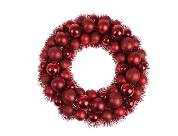 Bauble Wreath Red