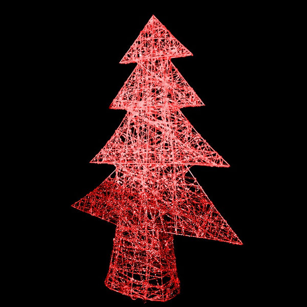 Red Woven Tinsel Tree