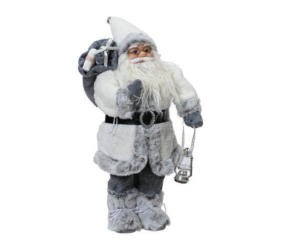 Santa in White & Grey 60cm