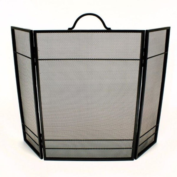 Striped 3 Fold Fire Screen