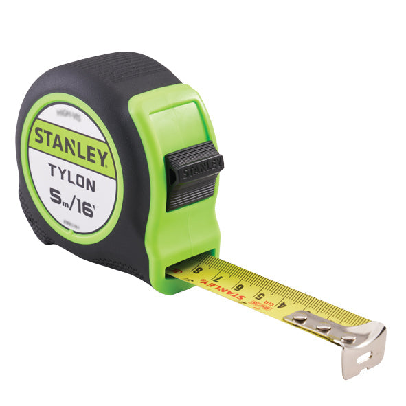 Stanley 5m (16ft) Hi-Vis Tylon Tape