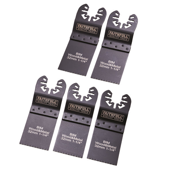 Faithfull 5 Piece Multi-Tool Blade Set