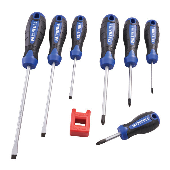 Faithfull 8 Piece Soft Grip Screwdriver Set