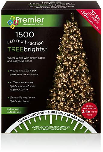 1500 Multi-Action LED Lights with Timer Warm White