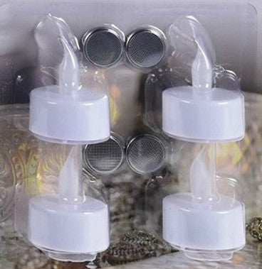 4 Piece LED Battery Tealights White